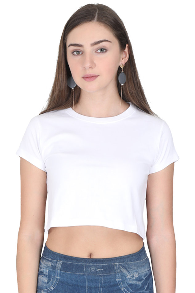 Women's White Crop Top