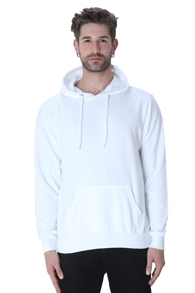 Men's White Hooded Sweatshirt