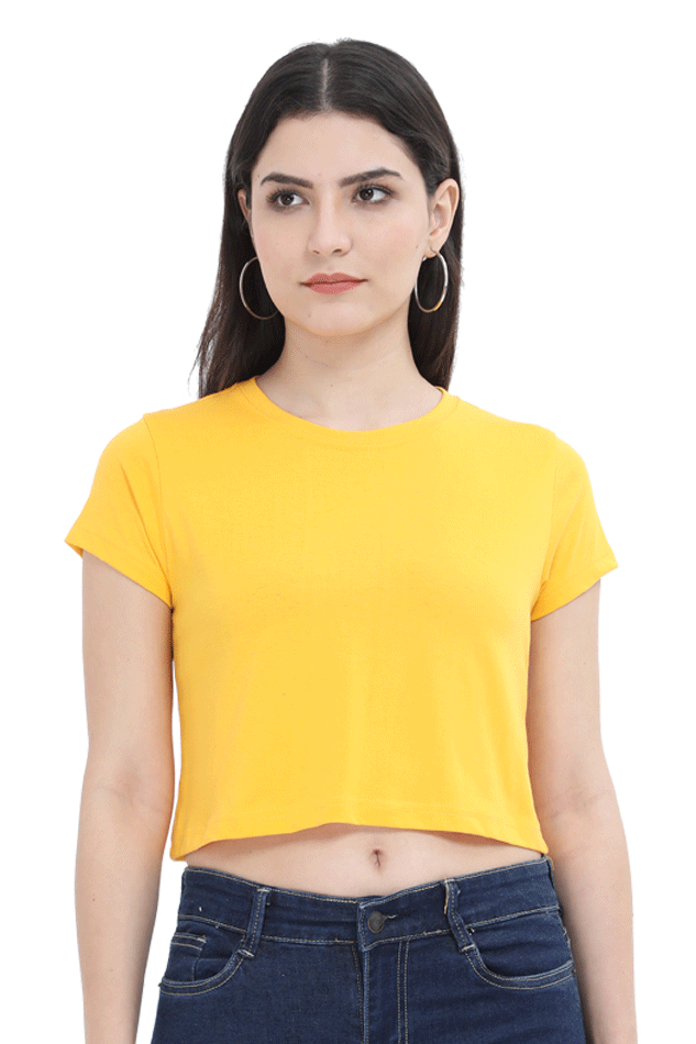 Women's Yellow Crop Top