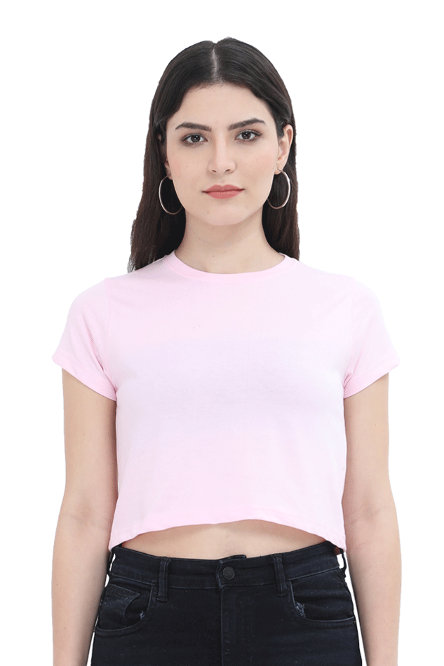 Women's Baby Pink Crop Top