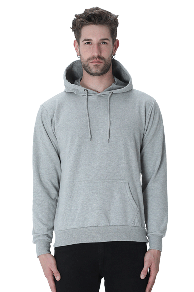 Men's Grey Hooded Sweatshirt