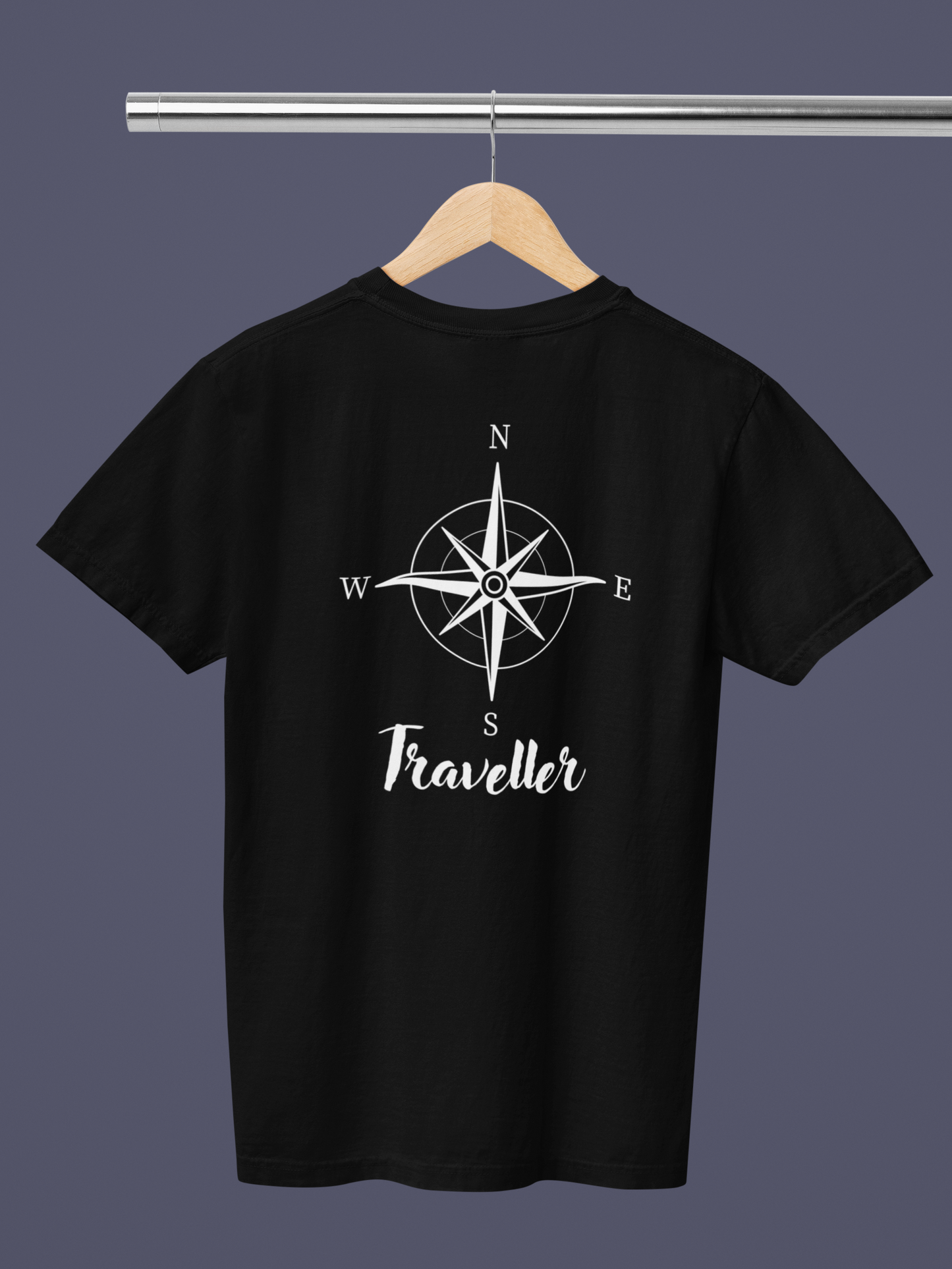 Men’s Traveller Black Round Neck T-Shirt