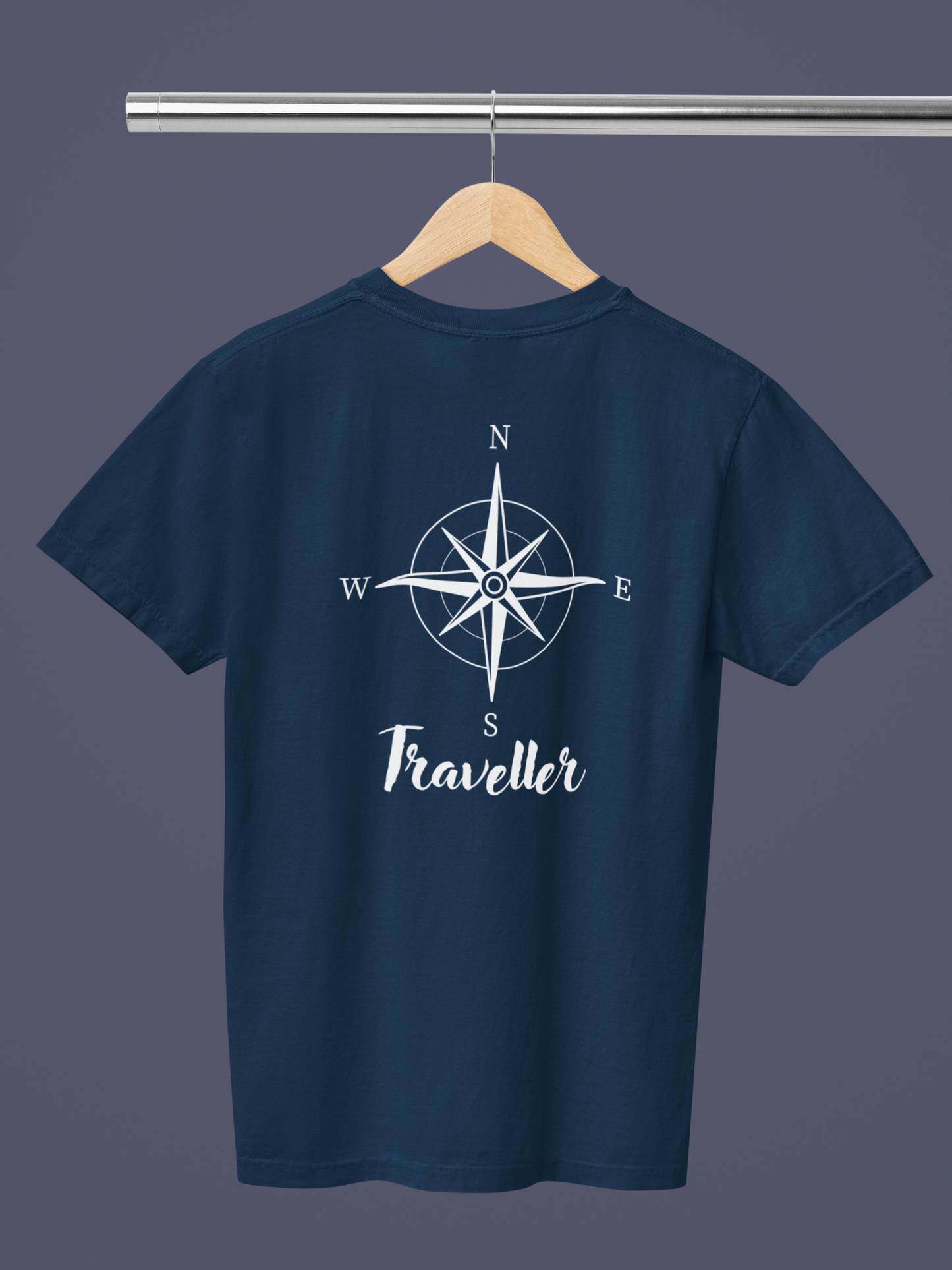 Men’s Traveller Navy Blue Round Neck T-Shirt