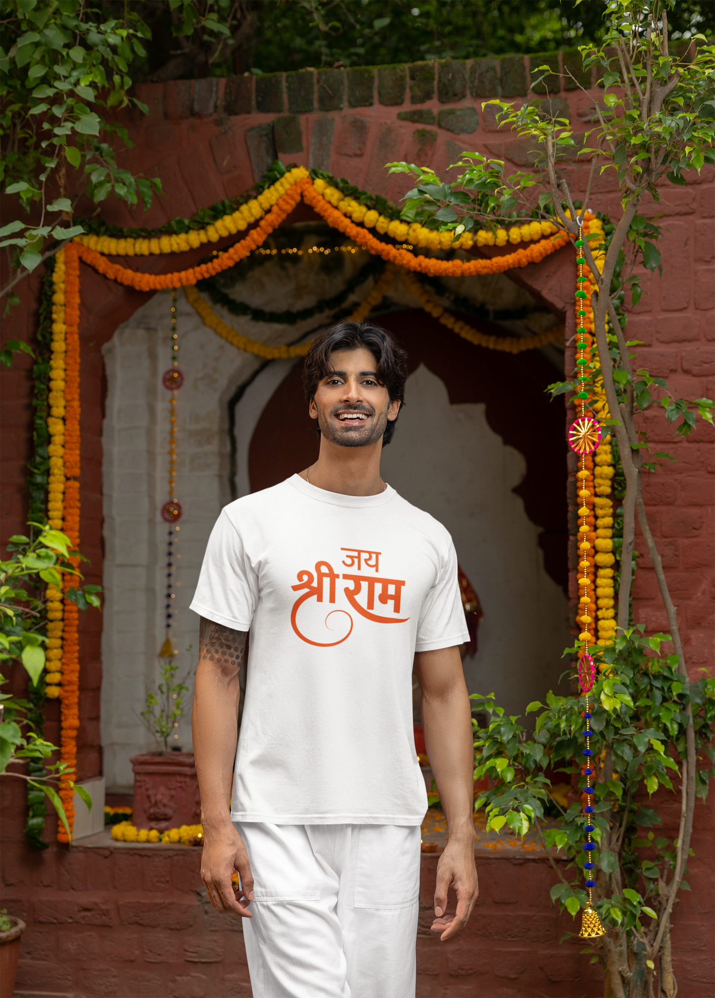 "Jai Shree Ram" Round Neck T-Shirt