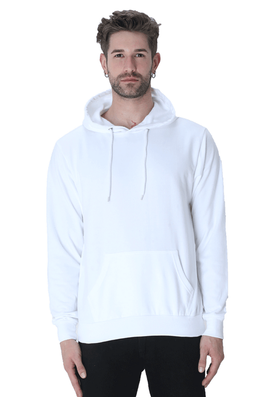 Men's White Hooded Sweatshirt