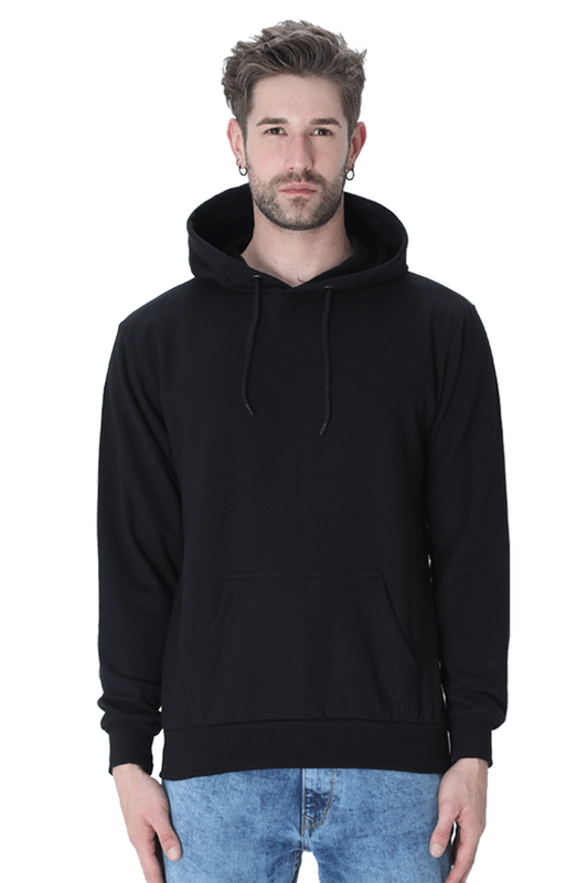 Men's Hooded Black Sweatshirt