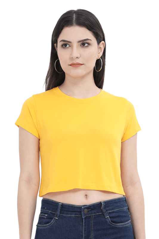 Women's Yellow Crop Top