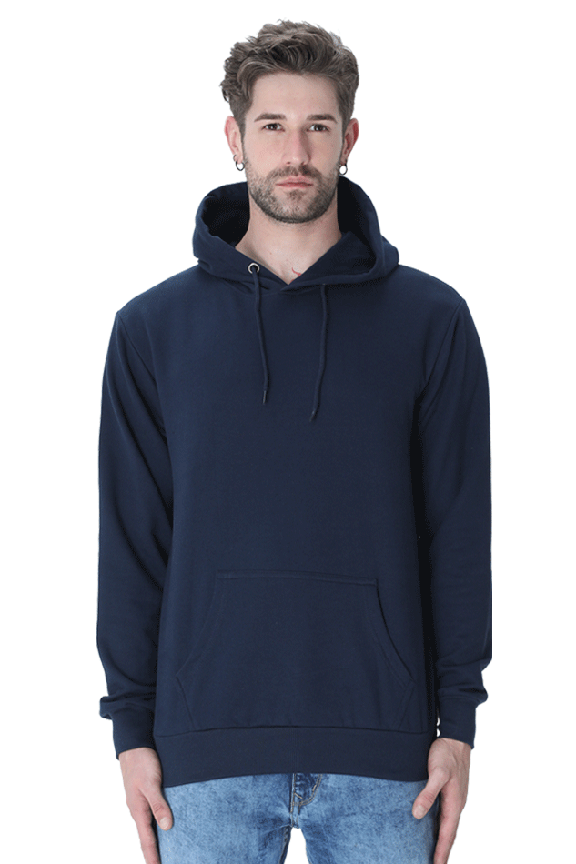 Men's Navy Blue Hooded Sweatshirt