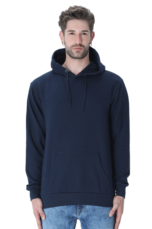 Men's Navy Blue Hooded Sweatshirt