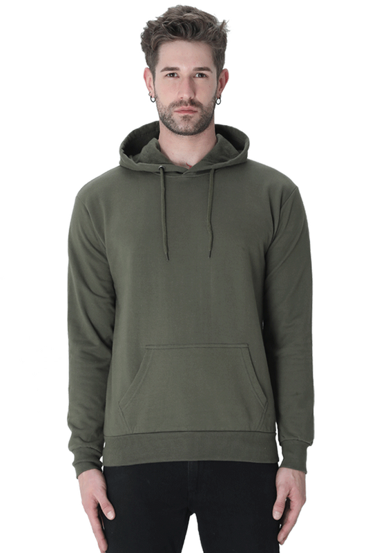 Men's Olive Green Hooded Sweatshirt
