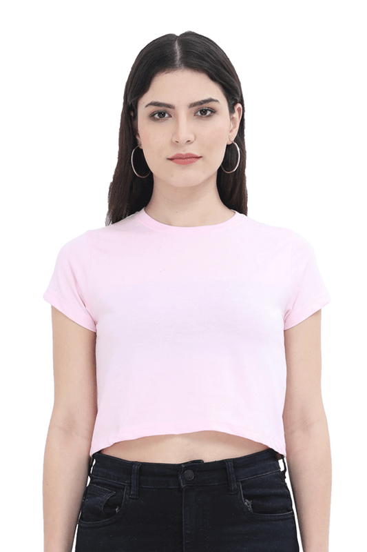 Women's Baby Pink Crop Top