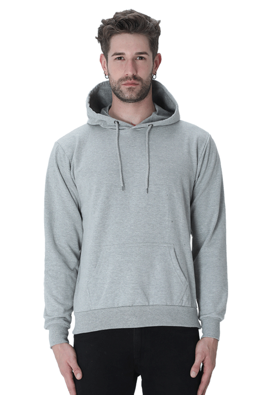 Men's Grey Hooded Sweatshirt