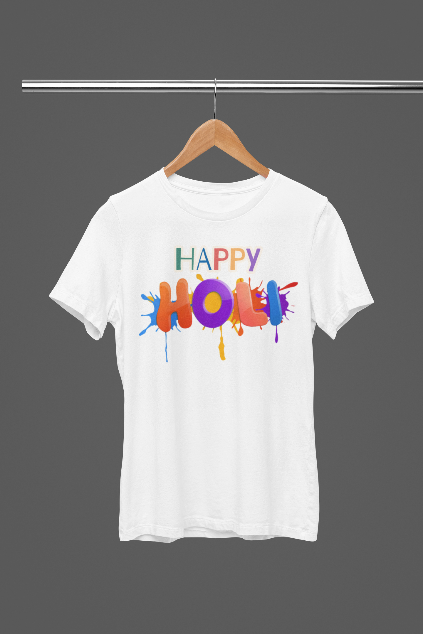 Women's Round Neck Holi T-Shirt