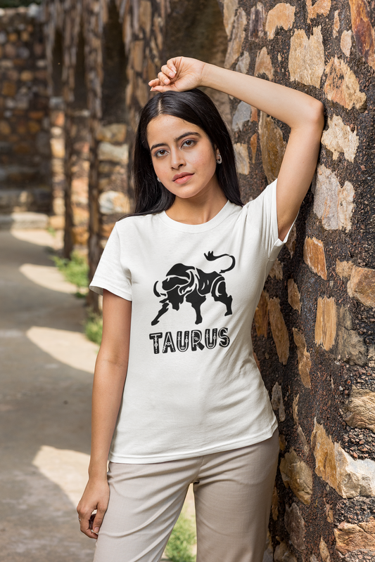 Women's Taurus Zodiac Sign Printed T-Shirt