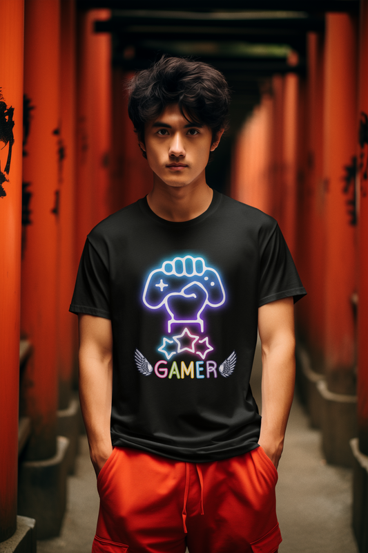 Gamer Round Neck Printed T-Shirt